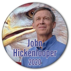 John Hickenlooper 2020 3" campaign button